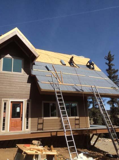 Parker Colorado Residential Roofing Contractors and Ladders Pictured