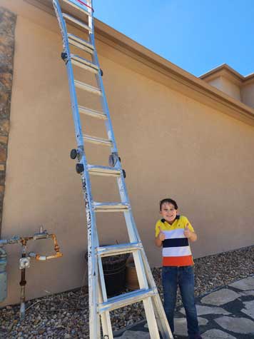 Ladder at Roofing Repair Job