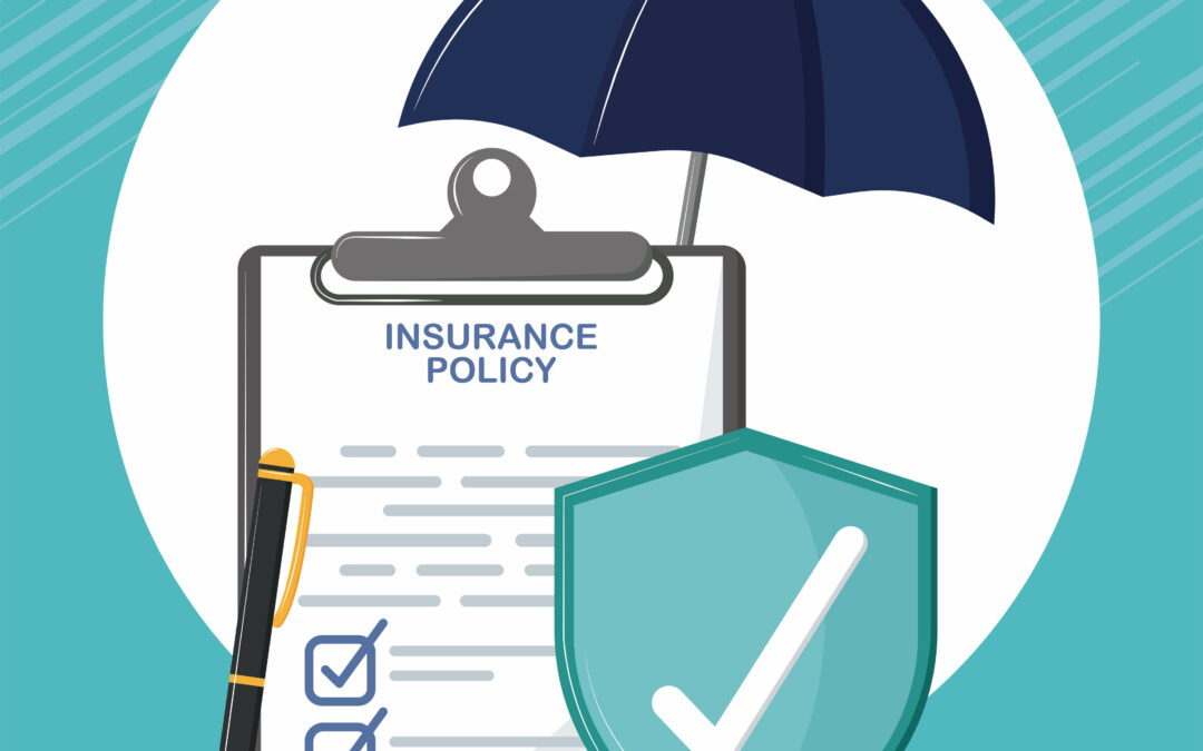 Insurance paper under umbrella